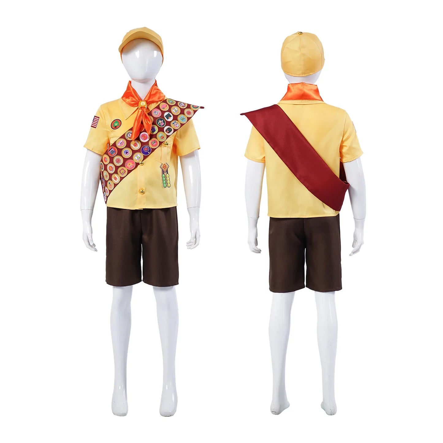 Up Cosplay Costume, Little Boy Russell, Little Explorer, Anime Movie Character Performance Costume, Cosplay Costume Russell