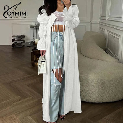 Fashion Black Lace-Up Dresses 2025 Woman Elegant Square Neck Long Sleeve Dresses Casual High Waisted Ankle-Length Dress