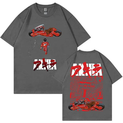 Japanese Science Fiction Cartoon Movie Anime Akira Shotaro Kaneda Graphic T Shirts Men Women Hip Hop Vintage Oversized T-shirts