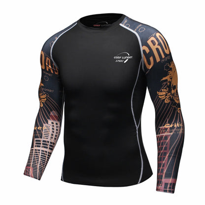 Cody Lundin Men Long Sleeve Compression Athletic Workout Shirt Water Sports UPF 50+ Rash Guard High Quality Jiu Jitsu Gi BJJ Top