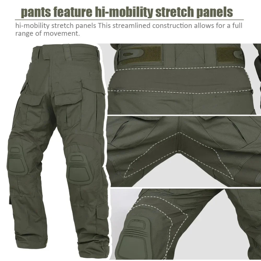 Outdoor Military Tactics Work Pants G3 Cargo Trousers Training Hiking GEN3 Green Spot Combat Tactical Pants Hunting Clothes Men