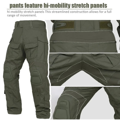Outdoor Military Tactics Work Pants G3 Cargo Trousers Training Hiking GEN3 Green Spot Combat Tactical Pants Hunting Clothes Men