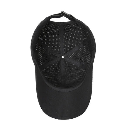 Summer Small Leather Label Quick-dry Baseball Cap Outdoor Sports Running Duck Cap Fashion Trend Simple Hat Men