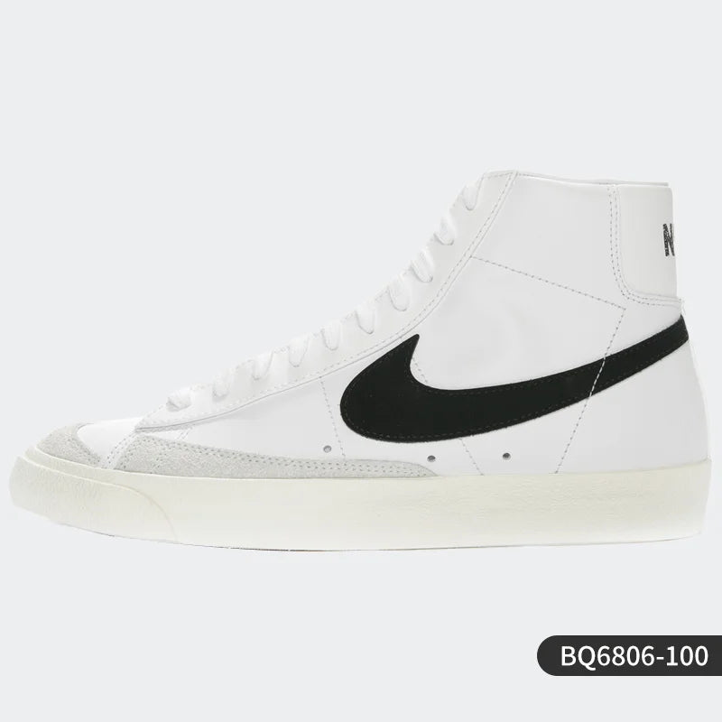 Official Authentic BLAZER MID '77 Men's and Women's Casual Comfortable Sneakers BQ6806-100