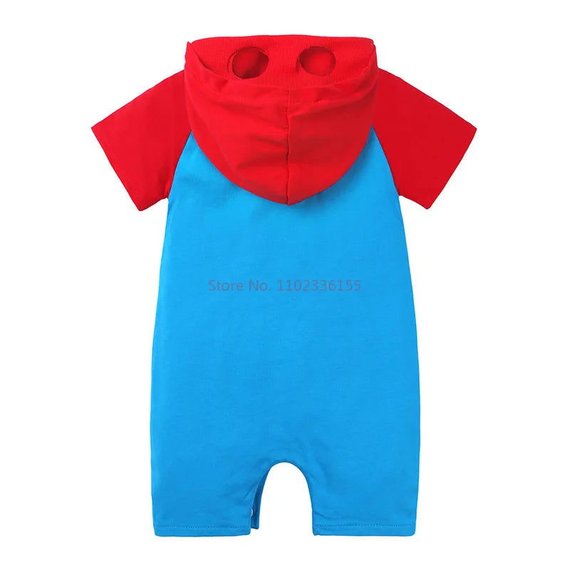 Spider Man Batman Captain Baby Rompers Newborn Baby Kawaii Cute Anime Cartoon Cosplay Costume Jumpsuit Cotton Clothes Kid Gift