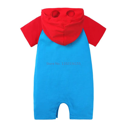 Spider Man Batman Captain Baby Rompers Newborn Baby Kawaii Cute Anime Cartoon Cosplay Costume Jumpsuit Cotton Clothes Kid Gift