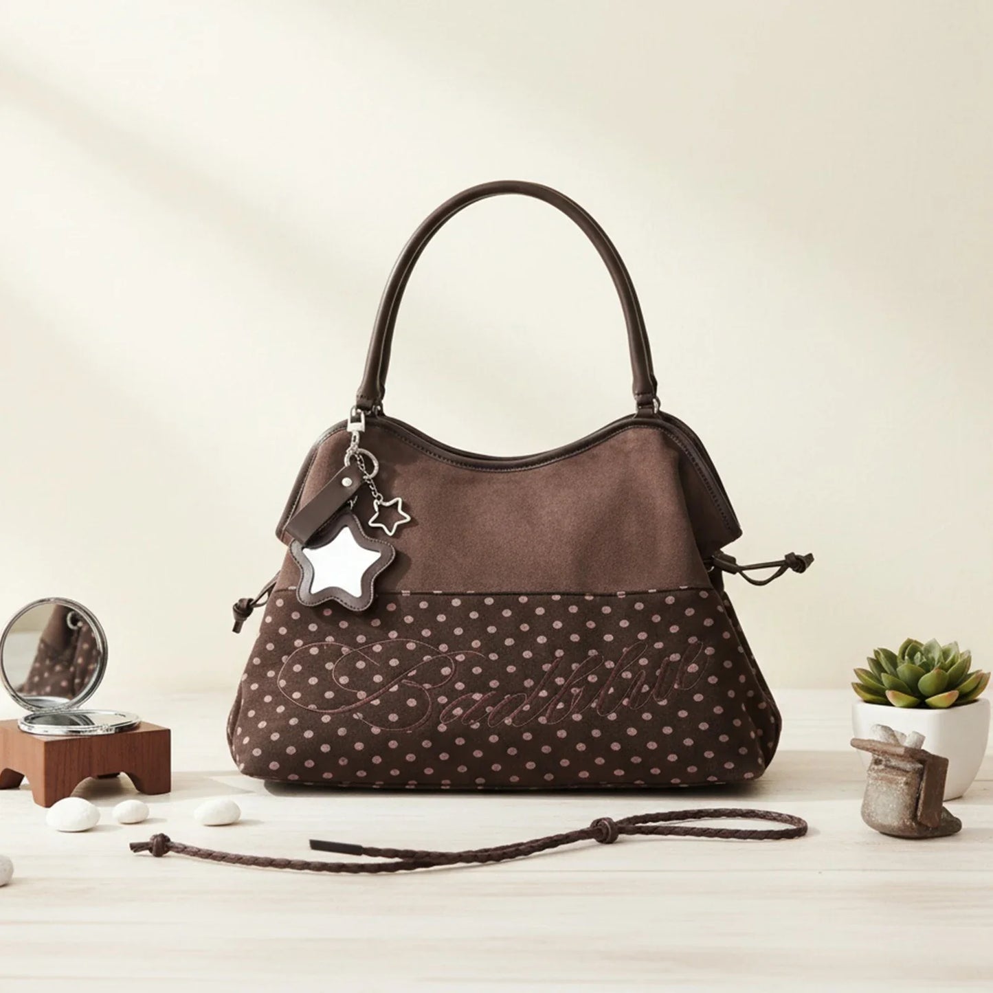 Women Leopard Print One Shoulder Armpit Bag Embroidered Letter Large Capacity Tote Bag Ladies Drawstring Versatile Underarm Bags