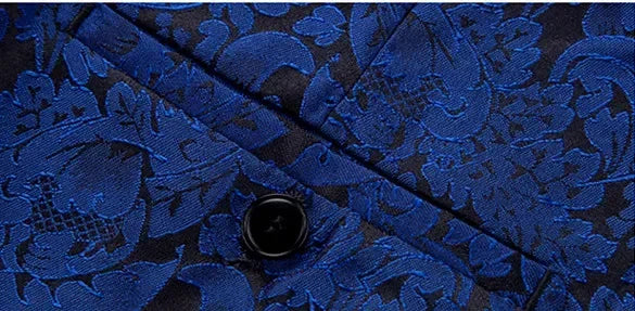 Blue Men's Suit Trousers, Jacquard Fabric Pants, Wedding Party Dress Pant, Asian Size M-5XL 6XL, Pantalones Hombre