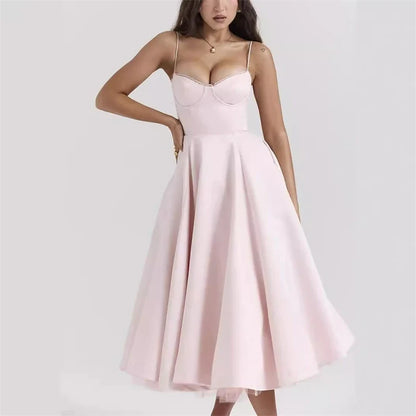 Double Layer European And American Women's New Best-Selling New Type SlingVCollar Sleeveless Dress Pettiskirt Long Skirt