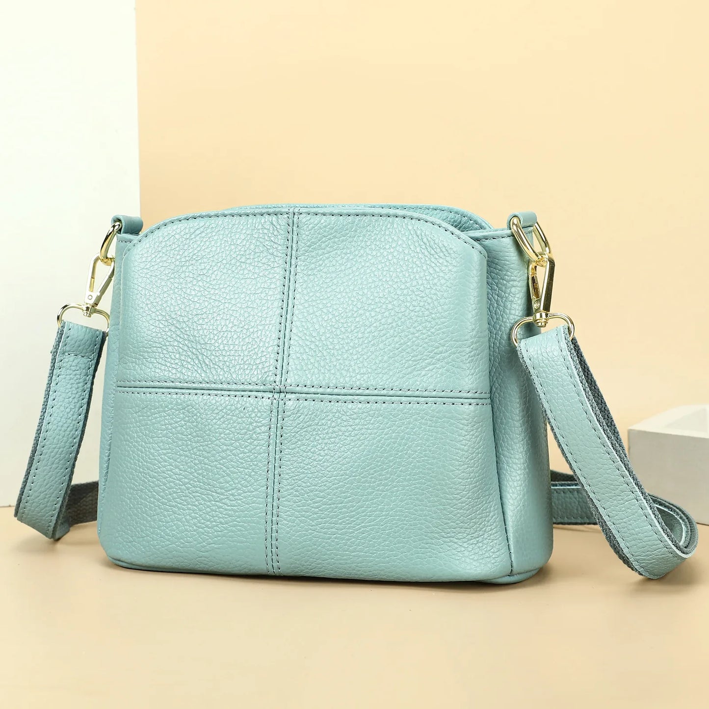 Genuine Leather Women Underarm Bag Versatile Shoulder Handbag Luxury Cowhide Female Crossbody Bag
