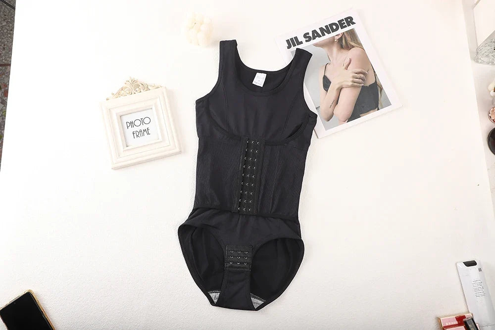 Women Bodysuit Shapewear with Hooks Belts Tummy Control Fajas Body Shaper Waist Trainer Belly Slimming Cincher Corset Tops