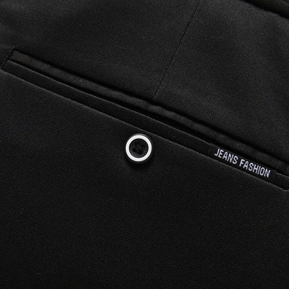 Male Pants Stretch Solid Black Smart Casual Men's Trousers Office Quick Dry Suit Pants New Spring Autumn Korean Straight Pants
