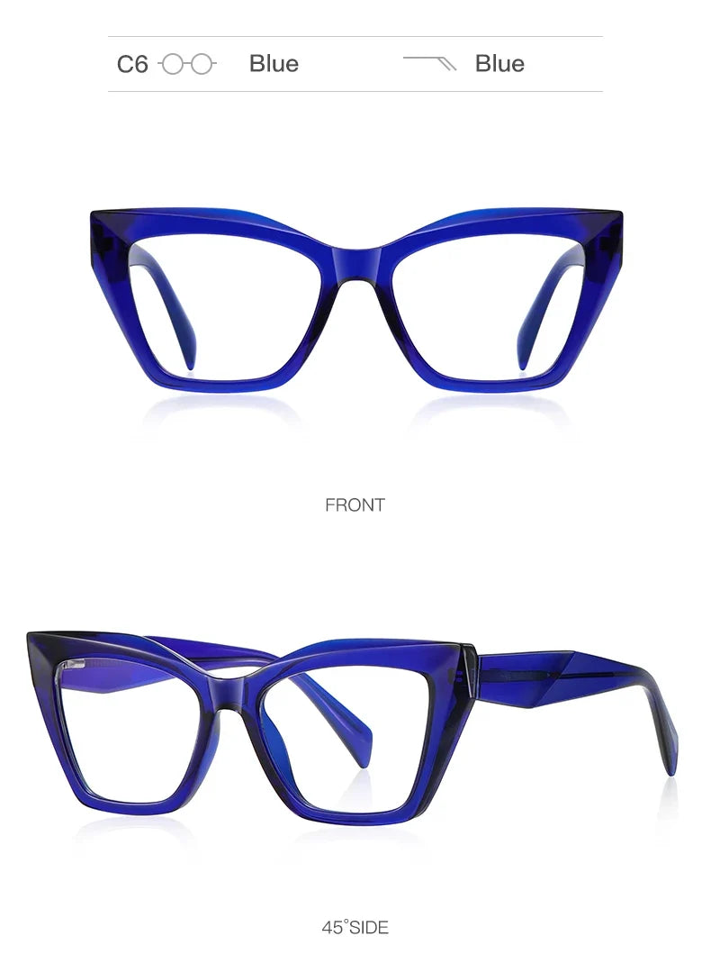 Fashion Personalized Glasses Anti-blue Light Cat Eye Reading Glasses Can Be Customized Prescription Ladies Eyeglasses 2167