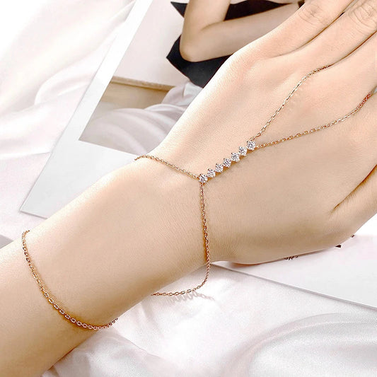 Bracelets Ajustables en Moissanite Certifiée 3MM pour Femmes Filles Cadeau 14-21cm 7 Pierres Étincelantes Chaînes Argent Sterling 925