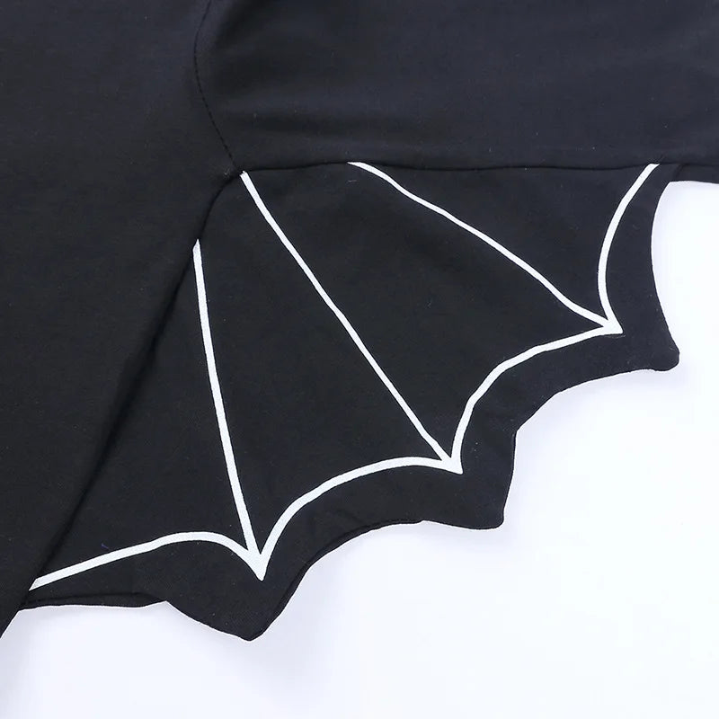 Halloween Baby Black Bat Costume Cosplay Romper Jumpsuit Infant Boys Girls Purim Party Carnival Fancy Dress Long Short Umorden