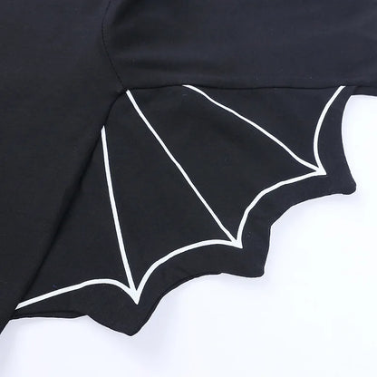Halloween Baby Black Bat Costume Cosplay Romper Jumpsuit Infant Boys Girls Purim Party Carnival Fancy Dress Long Short Umorden