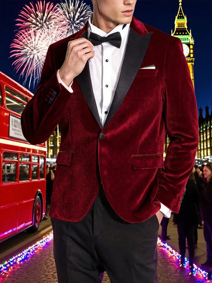 High Quality Classic Men's Suits 1Piece Velvet Custom Suit Timeless Style Every Occasion Wedding Dating Prom Annual Dinner Party
