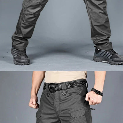 Summer Men's Tactical Cargo Pants Casual Trousers Multi-Pockets Waterproof Pants Lightweight Quick Dry Outdoor Hiking Trousers