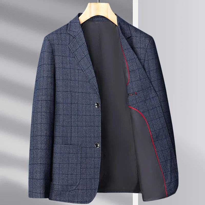 2025 Autumn Winter Woolen Suit Jacket for Men's Korean Slim Fit Casual Business Suit Jackets Social Office Blazers Men Clothing