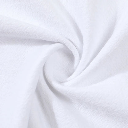 Men's Casual Cotton Linen Pants Drawstring Waist Side Button Decor Straight Leg Lightweight Breathable Summer Beach Trousers
