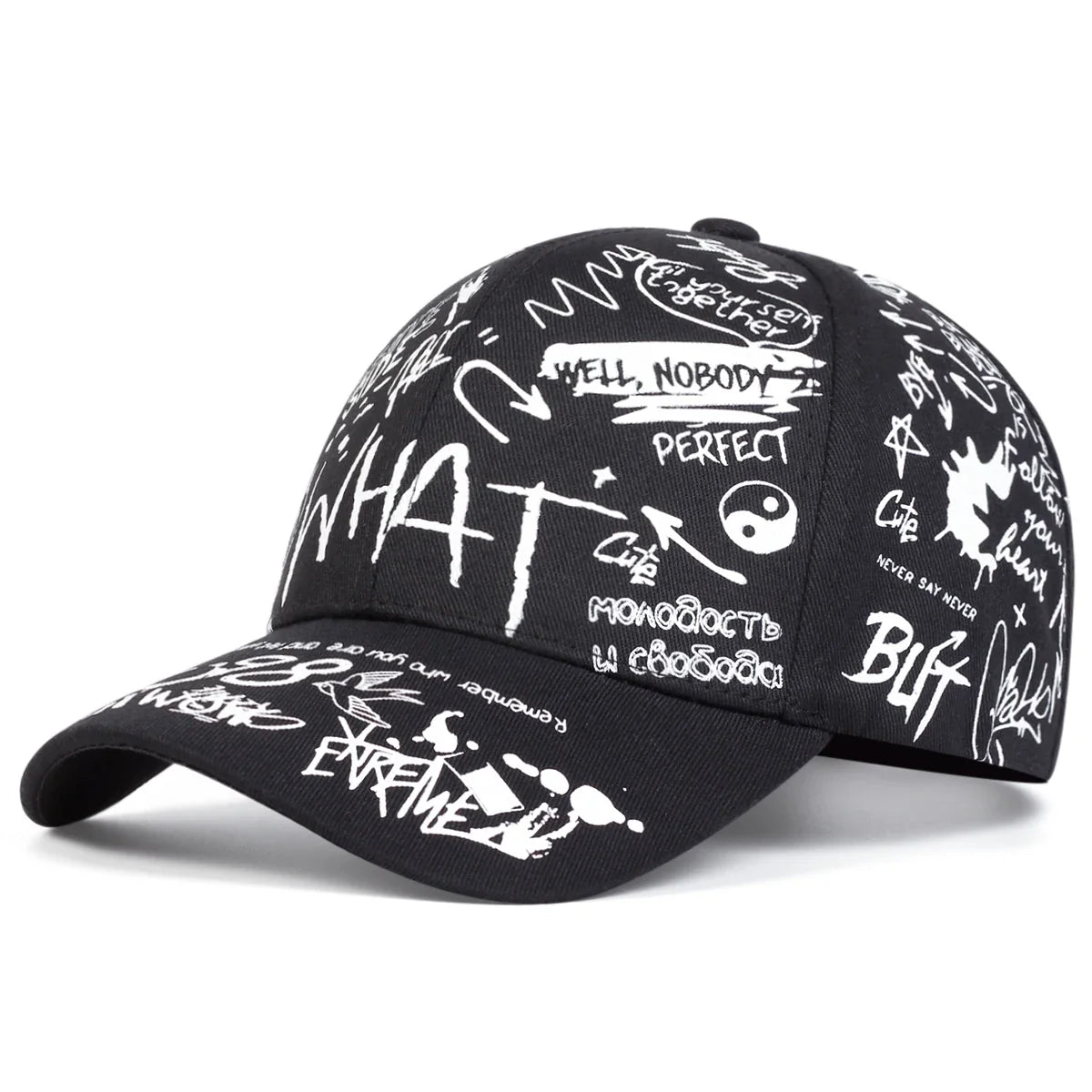 Unisex Letter Printing Snapback Baseball Caps Spring and Autumn Outdoor Adjustable Casual Hats Sunscreen Hat