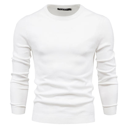 2021 New O-neck Pullover Men's Sweater Casual Solid Color Warm Sweater Men Winter Fashion Slim Mens Sweaters 11 Colors