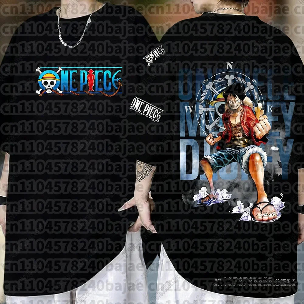 One Piece Monkey D Luffy Anime T Shirt Men Women Summer Cotton Short Sleeve Tee Cartoon Print Streetwear Casual Graphic Top 2026