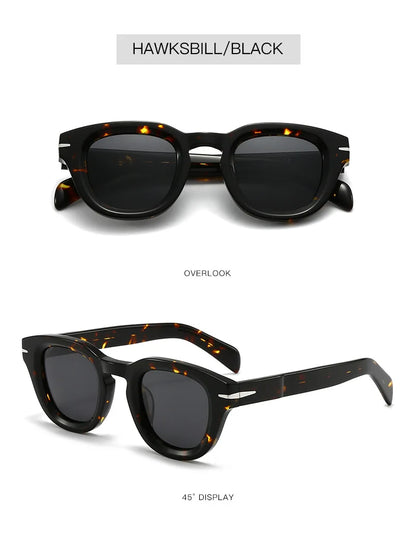 Fashion Thick Plate Acetate Lunette De Soleil Homme Retro Square Frame Personality Polarized Sunglasses Sunglasses Woman 2025