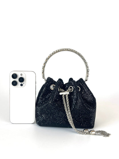 Dinner bag Handle Shining Rhinestones Evening clutch Bag Sparkling, Elegant, Exquisite Dinner Party Handbag party wedding Bag