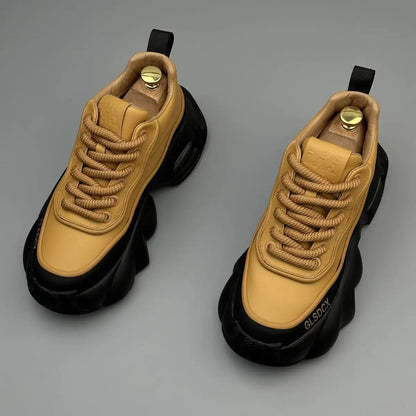 Designer Style Men Shoes 2025 Autumn Fashion Comfortable Men's Thick Platform Sneakers Casual Shoes Sports Trainers Tenis