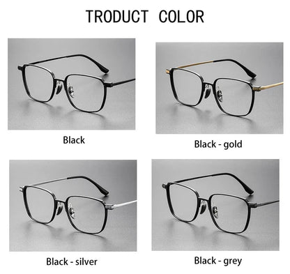 Aluminum Titanium Legs Men's Business Classic Anti-Blue Light Computer Glasses Reading Glasses Customizable Lenses 20229