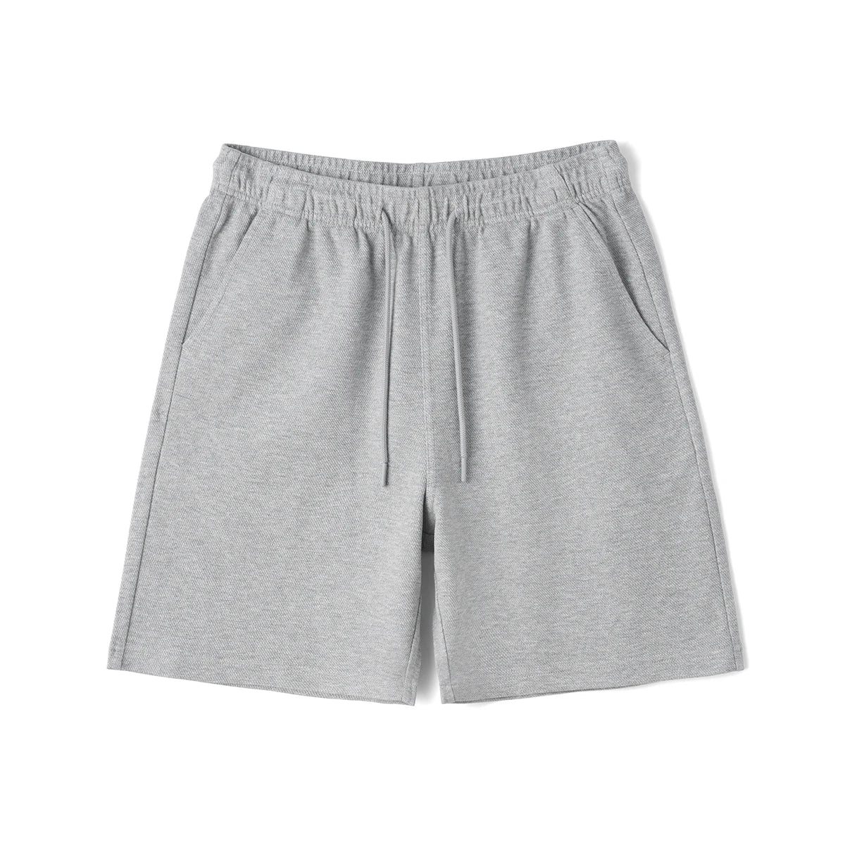2026 Summer New 340g Twill Knit Men Shorts Casual Loose Fit Sweatpants Shorts Solid Color Breathable Jogger Shorts