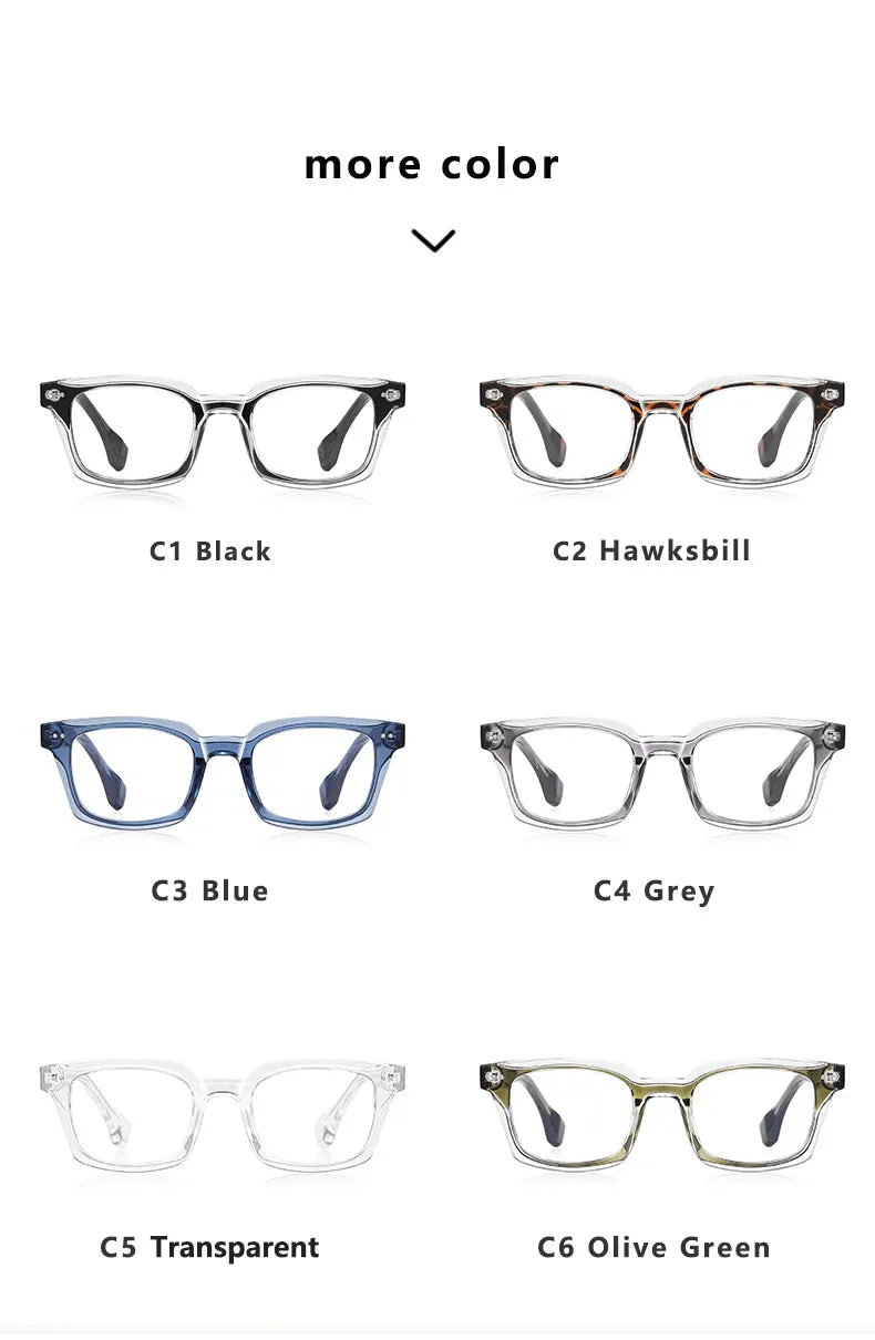 Personalized Fashion New Geometric Square Design Men's Anti-blue Light Reading Glasses Can Be Customized Prescription