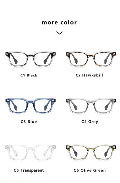 Personalized Fashion New Geometric Square Design Men's Anti-blue Light Reading Glasses Can Be Customized Prescription