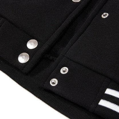 Los Angeles Art Letter Prints 2 Colors Tops Men Autumn Winter Casual Jackets Fashion Soft Baseball Jersey Loose Sports Clothes