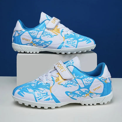 Hot Sale Children Soccer Shoes Boys Football Boots Training  Youth Ultralight Non-slip Sneaker Breathable Comfortable for Indoor