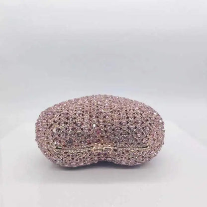 Plaid Heart Shape Clutch, Checkered Pattern Evening Bag for Women. OEM Custom Romantic Purse, Low MOQ Wholesale from Factory Dir
