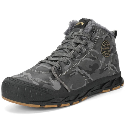 Men Winter Snow Boots Super Warm Men Hiking Boots Waterproof Men's Boots Outdoor Sneakers Non-slip Rubber Men's Work Ankle Boots