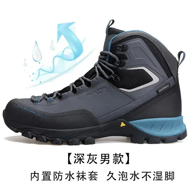 Hiking shoes Men's waterproof hunting Boots Tactical Desert Combat Ankle trekking Boots Male Women warm Leather Sneakers