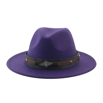 Hat Fedora Hats for Women Hats for Men Cowboy Hat Caps Big Size 62cm Western Cowboy Belt Cow Bands Fedoras Chapeau Feutre Homme