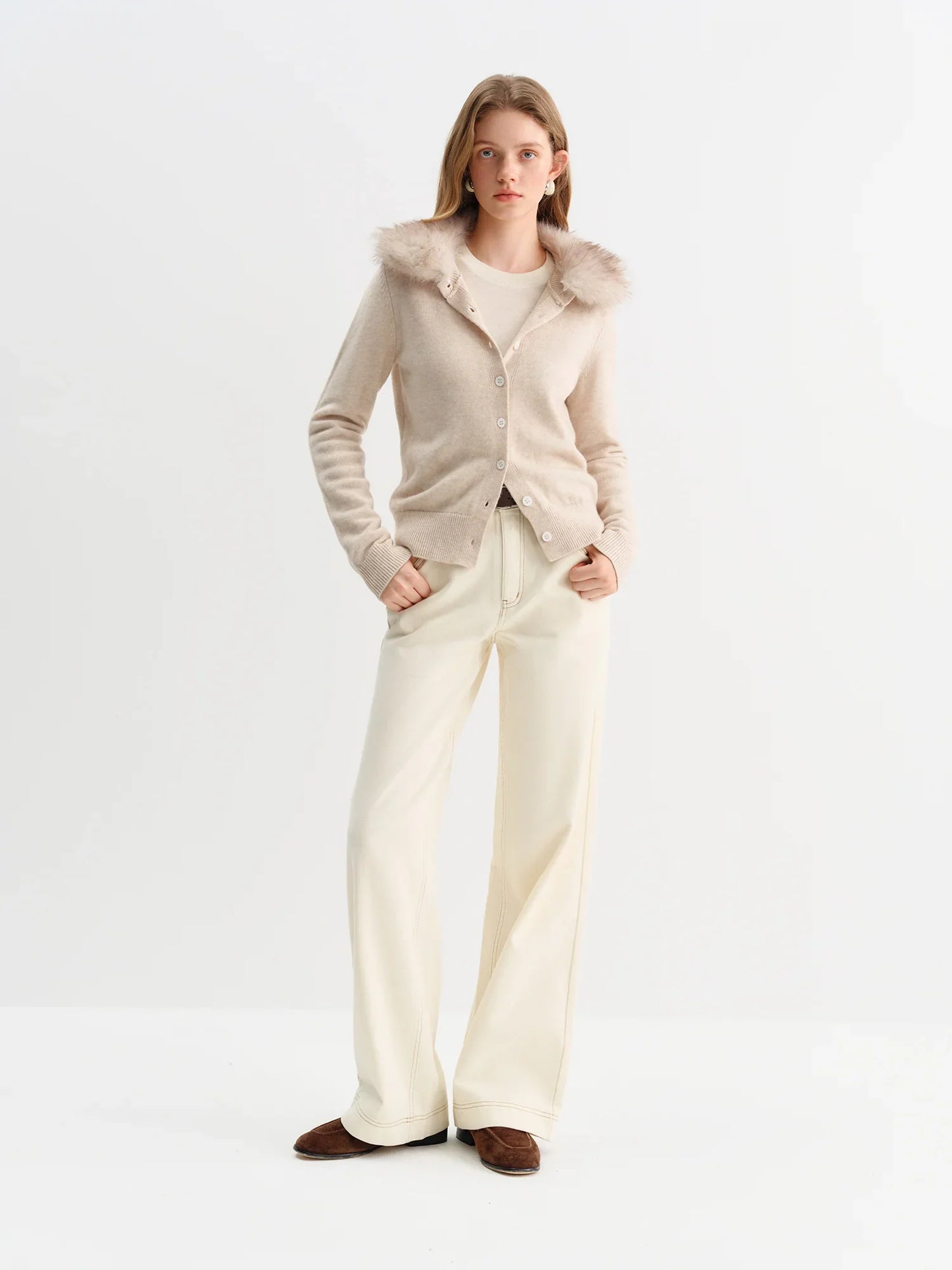 Straight High Waist Jeans for Women Winter Solid Simple All-match 2025 New Long and Short Versatile Pants Korean Style