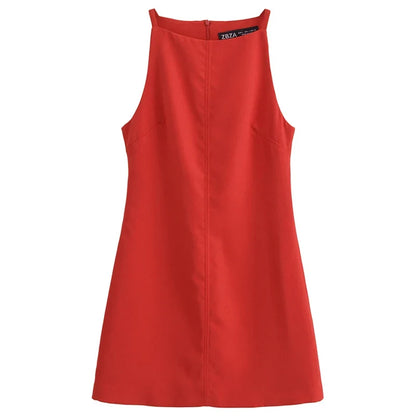 Fashion Summer Dresses 2024 Womens Dresses Bodycon Sleeveless Mini Dress White Red Blue Black Yellow Dress Vacation Dresses