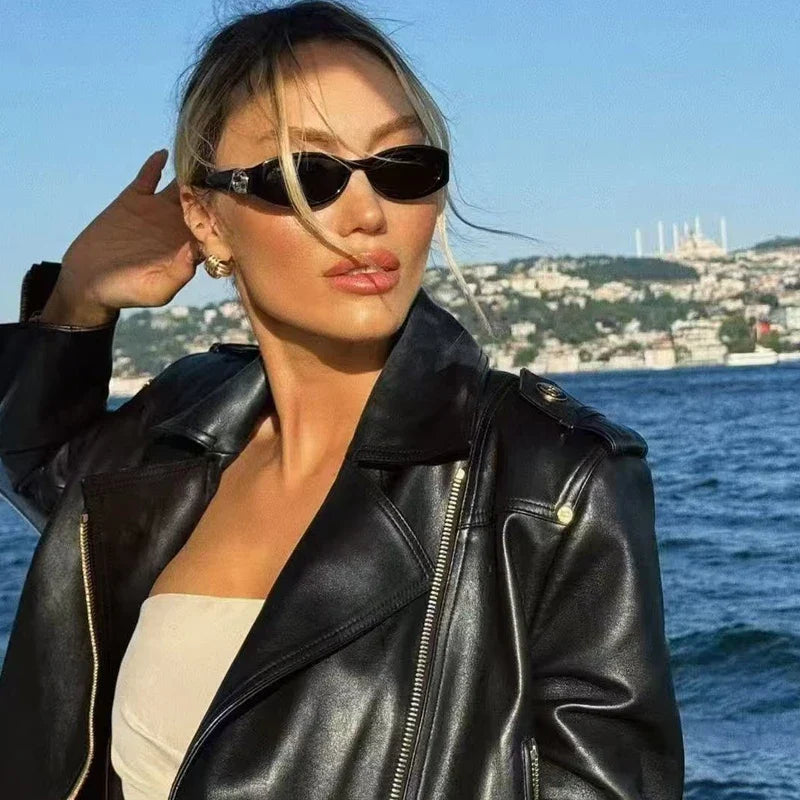 Cycling New Fashion Small Oval Sunglasses Vintage Men Women Personlity Small Frame Shades Sun Glasses Latest Popular UV400