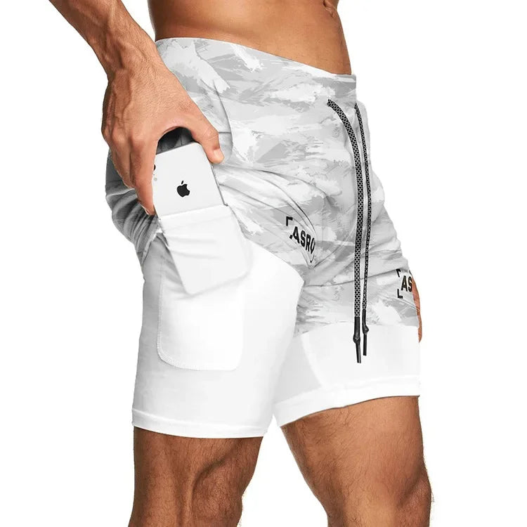 Men's Summer Quick Dry Running 2 in 1 Shorts Sports Jogger Short Pants Male Gym Fitness Workout Sweatpants Plus Size M-5XL