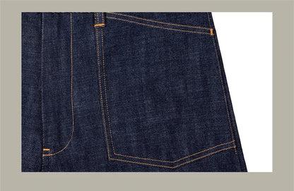 Denim Railroad Pants High Waist Rugged Style Selvage Jeans Back Buckle