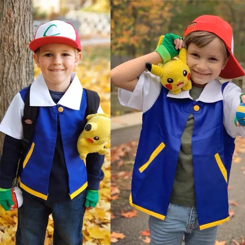 Boy and girl cosplay pet sprites cosplay Pok é mon Ash Halloween cosplay new cool costumes new
