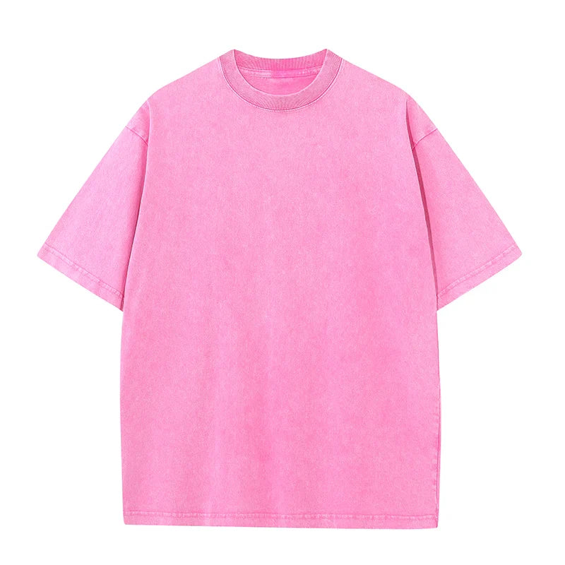 100% Cotton T-shirt Custom Logo Street Trend Short Sleeve T-shirt Embroidery Design European American Size Tops Printing Pattern