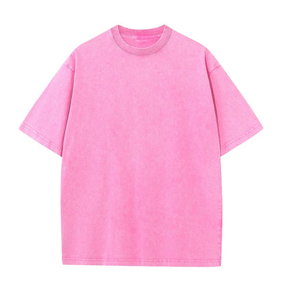 100% Cotton T-shirt Custom Logo Street Trend Short Sleeve T-shirt Embroidery Design European American Size Tops Printing Pattern