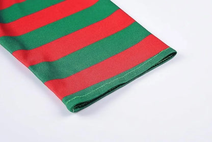 Boys Girls Elf Party Christmas Cosplay Costumes Elf Ear Role Play Set Xmas Hat Dress and Shoes Covers Stockings Kids Suit