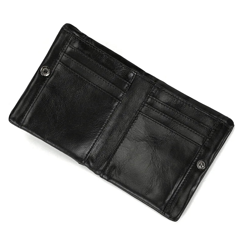 Men Card Holder Geestock Men's Wallet Rfid Credit Card ID Short Wallet Fashion Multi Card Retro Cowhide Coin Purse Casual wallet